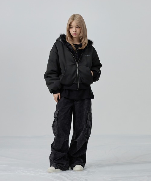 ファーリバーシブルフードジャケット【UNISEX】（その他アウター