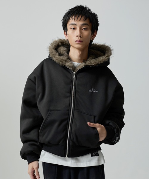 セール】ファーリバーシブルフードジャケット【UNISEX】（その他