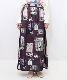 iS ScoLar（イズスカラー）の「553203：現在と過去 イメージプリントスカート（スカート）」