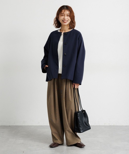 studio CLIP（スタディオクリップ）の「ボリュームワイドイージーパンツ[プチ・プラスサイズあり]（その他パンツ・レディース・ネイビー/カーキ/その他1/その他2/その他4・ﾌﾘｰ(L)/FREE/PF）」の14枚目の写真