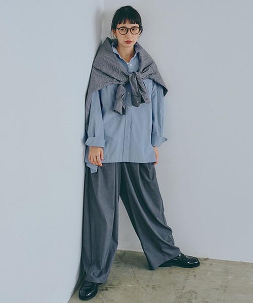 studio CLIP（スタディオクリップ）の「ボリュームワイドイージーパンツ[プチ・プラスサイズあり]（その他パンツ・レディース・ネイビー/カーキ/その他1/その他2/その他4・ﾌﾘｰ(L)/FREE/PF）」の16枚目の写真