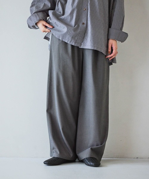 studio CLIP（スタディオクリップ）の「ボリュームワイドイージーパンツ[プチ・プラスサイズあり]（その他パンツ・レディース・ネイビー/カーキ/その他1/その他2/その他4・ﾌﾘｰ(L)/FREE/PF）」の19枚目の写真