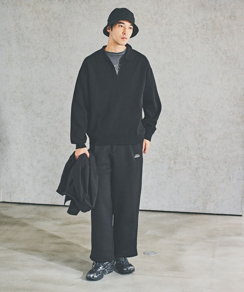BAYFLOW（ベイフロー）の「【ストレッチ・軽量】ビッグクッションパンツ[セットアップ可]（スウェットパンツ・メンズ・ブラック/グレー・MEDIUM/LARGE）」の11枚目の写真