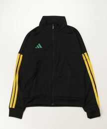 オールドadidas ストライプナイロンジャケット 黒/黄色M J81 オールドadidas ストライプナイロンジャケット 黒/黄色M J81
