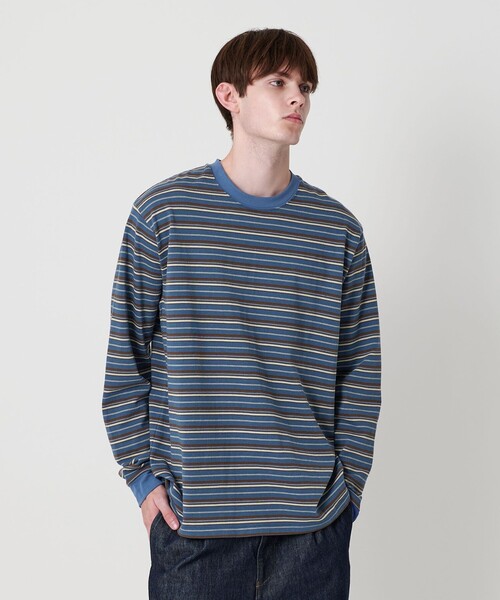 セール】＜NICE WEATHER＞ボーダー ロングスリーブ Tシャツ（Tシャツ