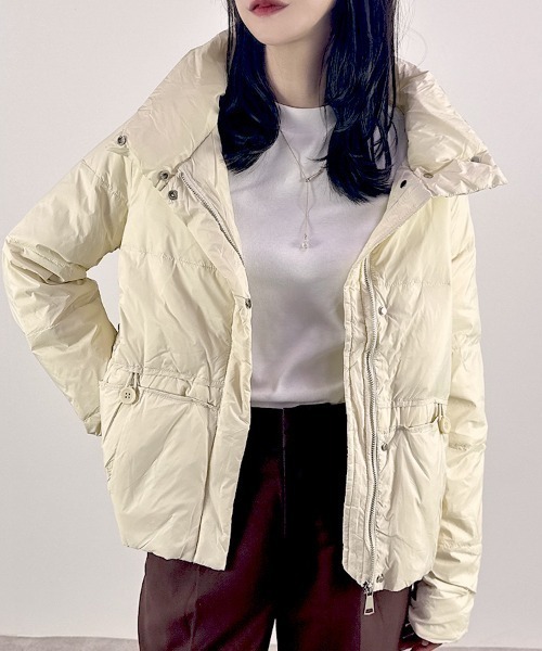 セール】【リアルダウン90％】無地ダウンジャケット(2タイプ)（ダウン