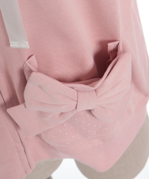 axes femme POETIQUE（アクシーズファムポエティック）の「ドットチュール使いパーカー（カーディガン/ボレロ・レディース・ブラック/ピンク・MEDIUM）」の22枚目の写真