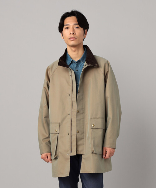 COMME CA MEN(コムサメン)の「C-ZERO撥水 交織ギャバ スタンドカラーブルゾン(ブルゾン・メンズ・ブラック/ベージュ・S/M/L)」の2枚目の写真