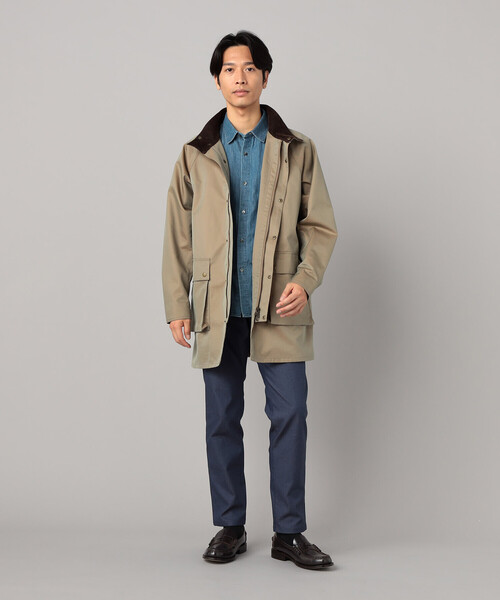 COMME CA MEN(コムサメン)の「C-ZERO撥水 交織ギャバ スタンドカラーブルゾン(ブルゾン・メンズ・ブラック/ベージュ・S/M/L)」の6枚目の写真