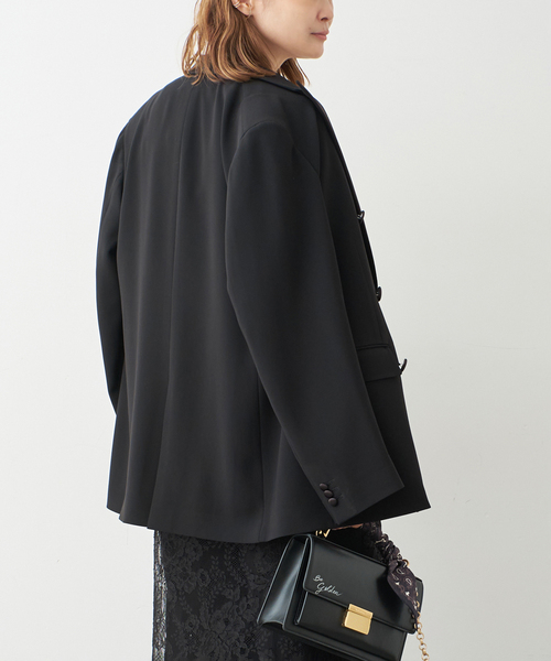 Deuxieme Classe（ドゥーズィエムクラス）の「トリアセジョーゼット タキシードジャケット（その他アウター・レディース・ブラック・FREE）」の5枚目の写真