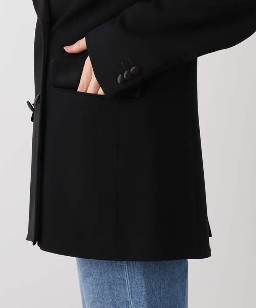 Deuxieme Classe（ドゥーズィエムクラス）の「トリアセジョーゼット タキシードジャケット（その他アウター・レディース・ブラック・FREE）」の15枚目の写真