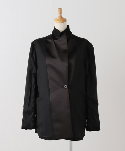 Deuxieme Classe（ドゥーズィエムクラス）の「トリアセジョーゼット タキシードジャケット（その他アウター・レディース・ブラック・FREE）」の20枚目の写真