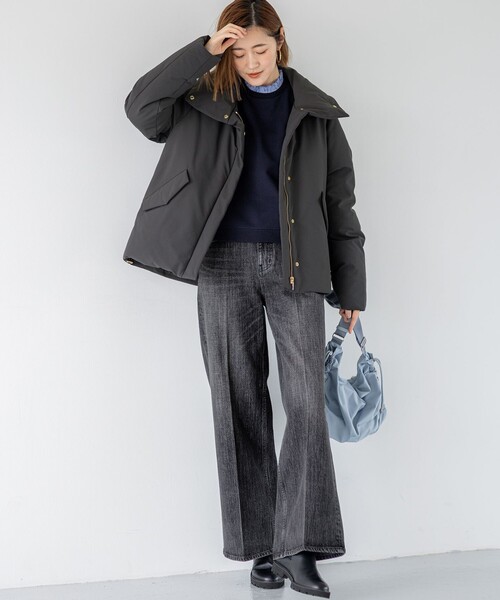 23区（ニジュウサンク）の「ミリタリー Aライン ダウンコート（ダウンジャケット/コート・レディース・グレー系/ブラック系/パイングリーン系/ベージュ系・40/38）」の7枚目の写真