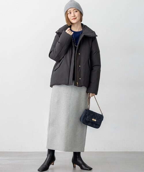 23区（ニジュウサンク）の「ミリタリー Aライン ダウンコート（ダウンジャケット/コート・レディース・グレー系/ブラック系/パイングリーン系/ベージュ系・40/38）」の11枚目の写真