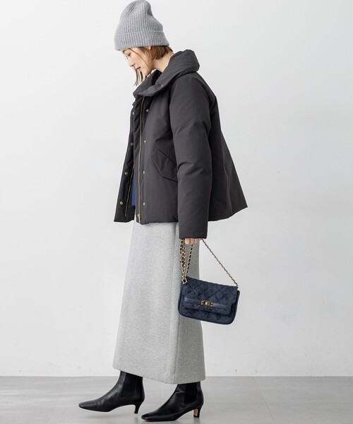 23区（ニジュウサンク）の「ミリタリー Aライン ダウンコート（ダウンジャケット/コート・レディース・グレー系/ブラック系/パイングリーン系/ベージュ系・40/38）」の13枚目の写真