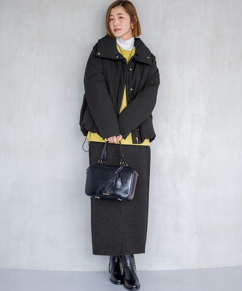 23区（ニジュウサンク）の「ミリタリー Aライン ダウンコート（ダウンジャケット/コート・レディース・グレー系/ブラック系/パイングリーン系/ベージュ系・40/38）」の16枚目の写真