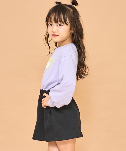 ANAP kids(アナップキッズ)の「ネックレスミエレイヤードワンピース(ワンピース・キッズ・ブラック/ラベンダー・130/120/110)」の4枚目の写真