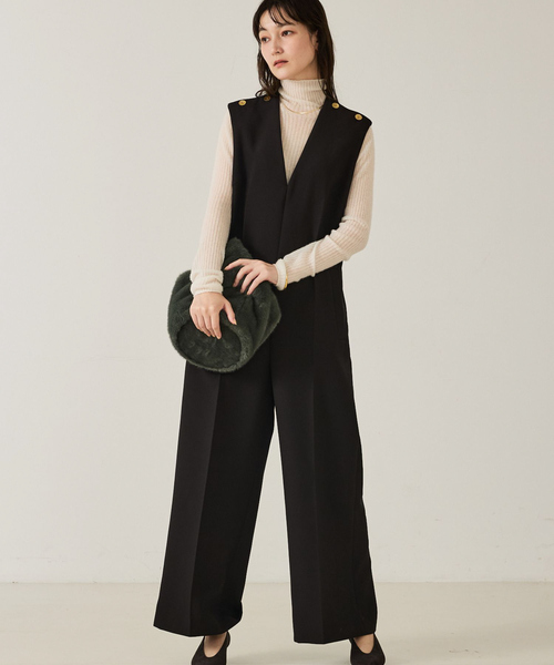 qualite（カリテ）の「スポンディッシュオールインワン/秋服/冬服/オケージョン/セレモニー（つなぎ/オールインワン・レディース・ブラック・36/38）」の5枚目の写真