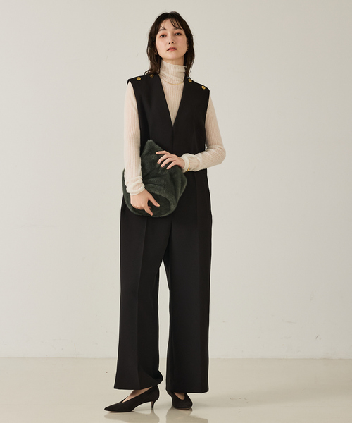 qualite（カリテ）の「スポンディッシュオールインワン/秋服/冬服/オケージョン/セレモニー（つなぎ/オールインワン・レディース・ブラック・36/38）」の7枚目の写真