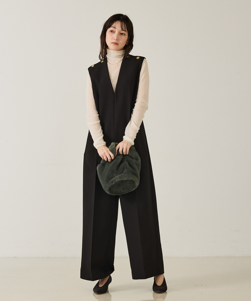 qualite（カリテ）の「スポンディッシュオールインワン/秋服/冬服/オケージョン/セレモニー（つなぎ/オールインワン・レディース・ブラック・36/38）」の9枚目の写真