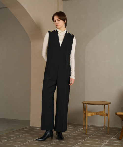 qualite（カリテ）の「スポンディッシュオールインワン/秋服/冬服/オケージョン/セレモニー（つなぎ/オールインワン・レディース・ブラック・36/38）」の2枚目の写真