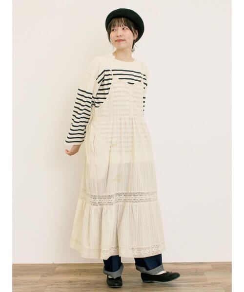 セール】ランダム刺繍入りワンピース（ワンピース）｜Samansa Mos2