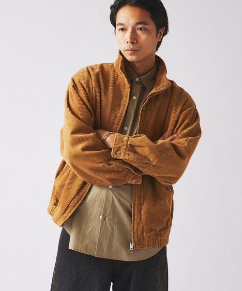 コーデュロイ スタンドカラー ジップブルゾン（その他アウター