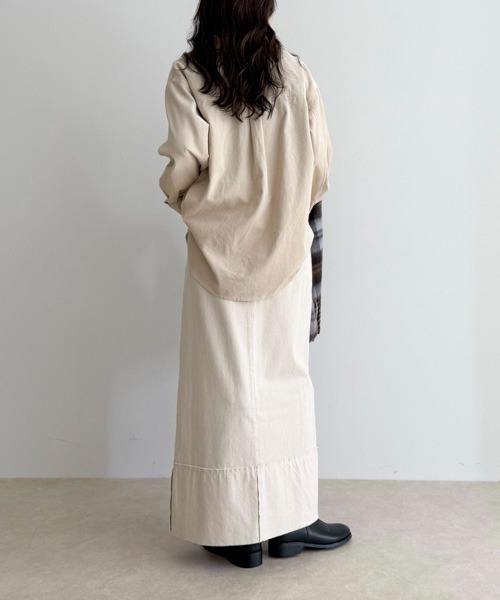 fredy emue(フレディエミュ)の「ロールアップデニムロングスカート(デニムスカート・レディース・キナリ/ブラック/インディゴブルー・マルチサイズ)」の7枚目の写真