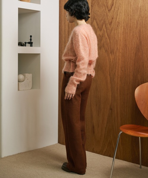 LAULEN(ローレン)の「cotton wool blend straight pants /コットンウールブレンドストレートパンツ(その他パンツ・レディース・キャメル/ブラウン/チャコールグレー/ブラック・M/S)」の6枚目の写真