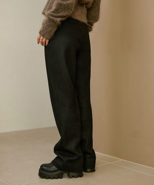 LAULEN(ローレン)の「cotton wool blend straight pants /コットンウールブレンドストレートパンツ(その他パンツ・レディース・キャメル/ブラウン/チャコールグレー/ブラック・M/S)」の7枚目の写真