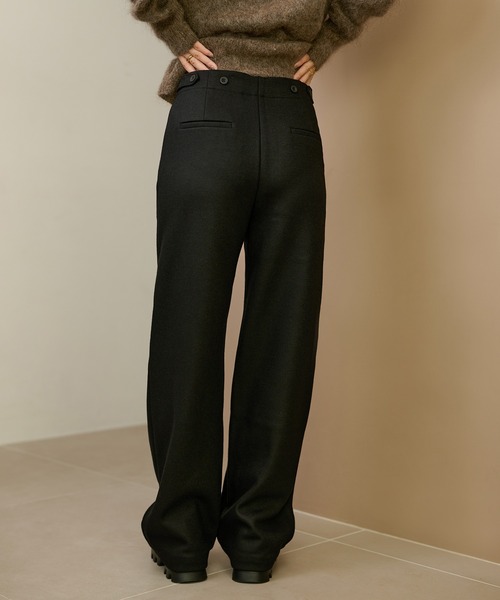 LAULEN(ローレン)の「cotton wool blend straight pants /コットンウールブレンドストレートパンツ(その他パンツ・レディース・キャメル/ブラウン/チャコールグレー/ブラック・M/S)」の9枚目の写真