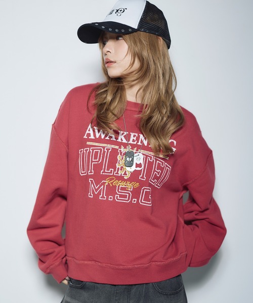 MSG(エムエスジー)の「ヘビーウェイト裏毛ヴィンテージライクリバーシブルプルオーバー【UNISEX】(スウェット・メンズ・ブラック系/ブラウン/ネイビー/レッド/ブラック/アッシュ・XL/L/M/S)」の6枚目の写真