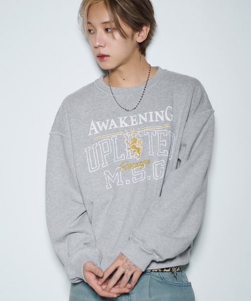 MSG(エムエスジー)の「ヘビーウェイト裏毛ヴィンテージライクリバーシブルプルオーバー【UNISEX】(スウェット・メンズ・ブラック系/ブラウン/ネイビー/レッド/ブラック/アッシュ・XL/L/M/S)」の4枚目の写真