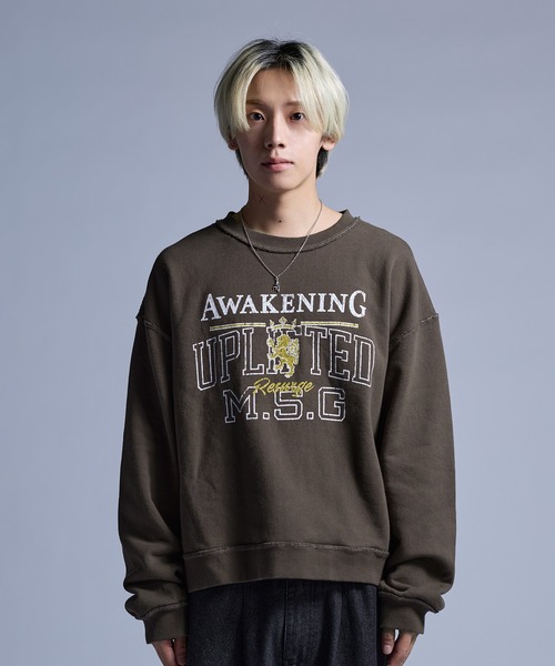MSG(エムエスジー)の「ヘビーウェイト裏毛ヴィンテージライクリバーシブルプルオーバー【UNISEX】(スウェット・メンズ・ブラック系/ブラウン/ネイビー/レッド/ブラック/アッシュ・XL/L/M/S)」の21枚目の写真