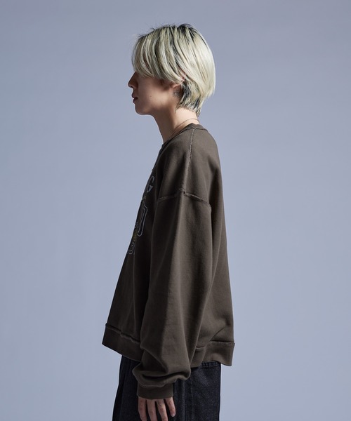 MSG(エムエスジー)の「ヘビーウェイト裏毛ヴィンテージライクリバーシブルプルオーバー【UNISEX】(スウェット・メンズ・ブラック系/ブラウン/ネイビー/レッド/ブラック/アッシュ・XL/L/M/S)」の22枚目の写真