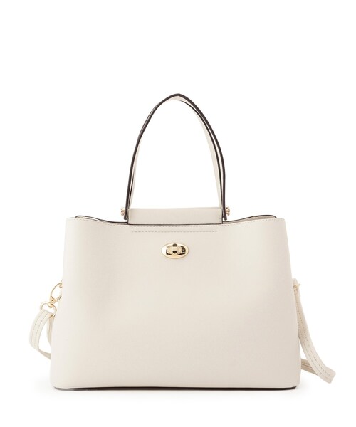 SHOO・LA・RUE（シューラルー）の「【セレモニー/2WAY】フロント金具トートバッグ（トートバッグ・レディース・グレー系4/ブラック/アイボリー・00）」の17枚目の写真