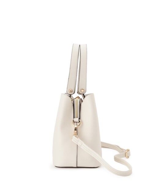 SHOO・LA・RUE（シューラルー）の「【セレモニー/2WAY】フロント金具トートバッグ（トートバッグ・レディース・グレー系4/ブラック/アイボリー・00）」の16枚目の写真