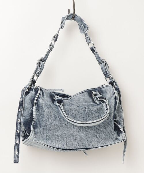 .KOM(ドットコム)の「A'GEM/9 × .kom 『.KOM/ドットケーオーエム』 Washed Denim Handbag/ウォッシュデニム ハンドバッグ(ハンドバッグ・レディース・ブルー/ブラック・FREE)」の11枚目の写真
