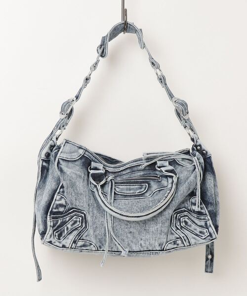 .KOM(ドットコム)の「A'GEM/9 × .kom 『.KOM/ドットケーオーエム』 Washed Denim Handbag/ウォッシュデニム ハンドバッグ(ハンドバッグ・レディース・ブルー/ブラック・FREE)」の14枚目の写真