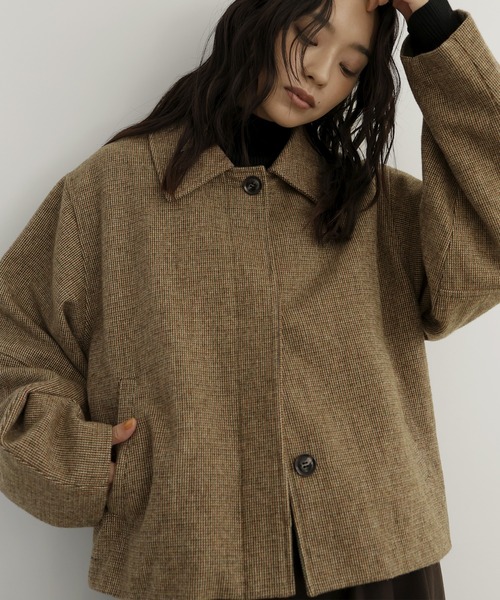 チェックショートジャケット（その他アウター）｜hellam（へラム