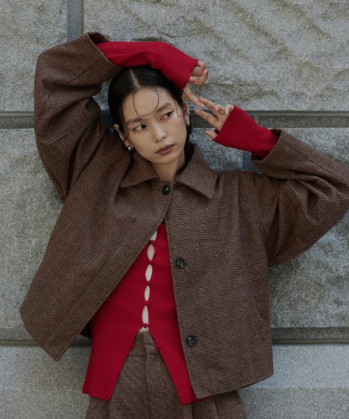 チェックショートジャケット（その他アウター）｜hellam（へラム）の