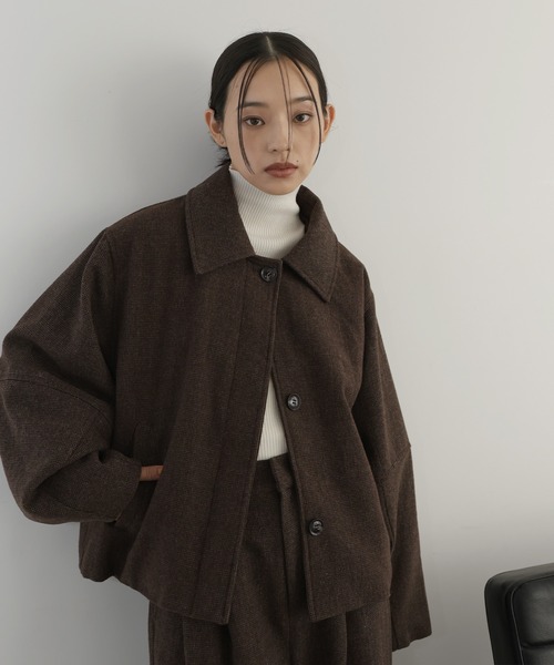 チェックショートジャケット（その他アウター）｜hellam（へラム