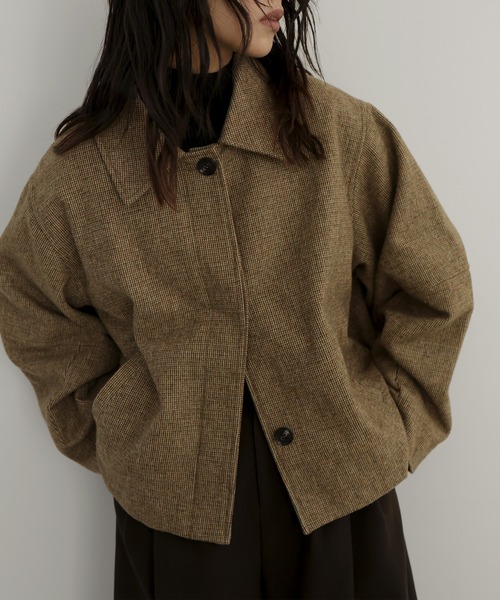 セール】チェックショートジャケット（その他アウター）｜hellam（へ