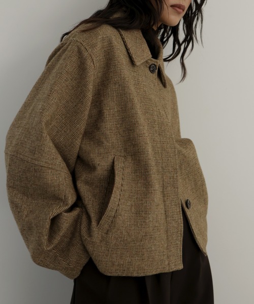 セール】チェックショートジャケット（その他アウター）｜hellam（へ