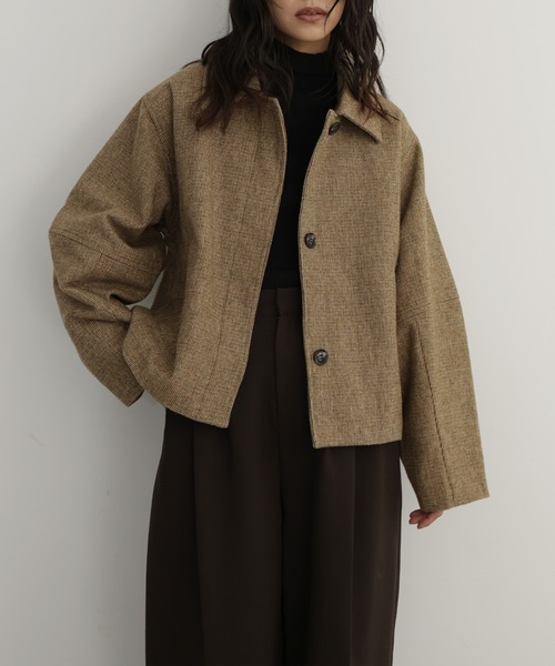 tageechita　バルーンヘム デザインショートジャケット GB0325/JKT13 : Balloon Short Work Jacket / バルーンショート