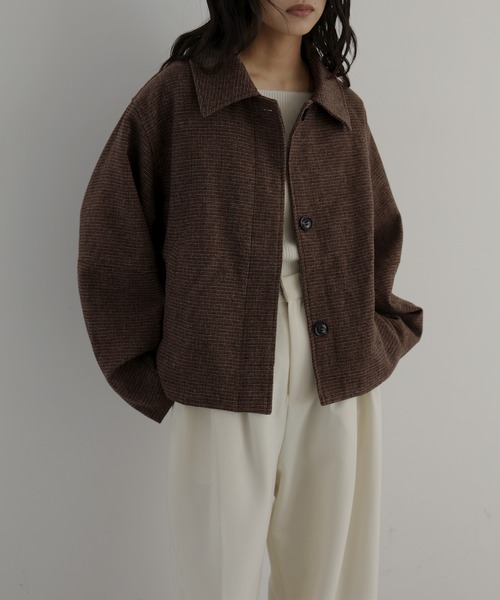 チェックショートジャケット（その他アウター）｜hellam（へラム