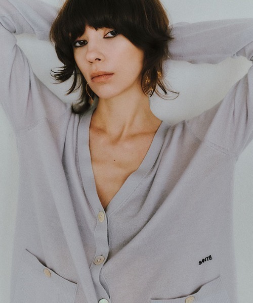 美品　ETRE TOKYO　カシミヤ100%　Vネックカーディガン　送料込み セール】SANTEシルクカシミヤVネックカーディガン（カーディガン