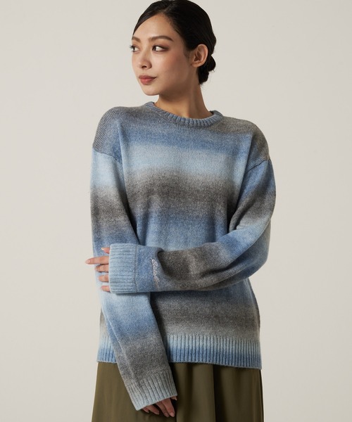 Eddie Bauer（エディーバウアー）の「オンブレ ニットセーター（ニット/セーター・レディース・ブルー系/レッド系/オレンジ系・M/L/XL/S）」の10枚目の写真