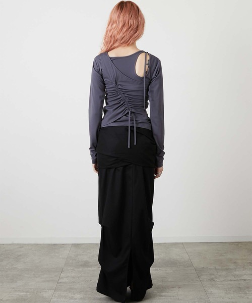 led.tokyo(レッドトウキョウ)の「【led.tokyo】bustier set tops/ビスチェセットアップ(キャミソール・レディース・チャコールグレー/ブラック/ブラウン・FREE)」の18枚目の写真