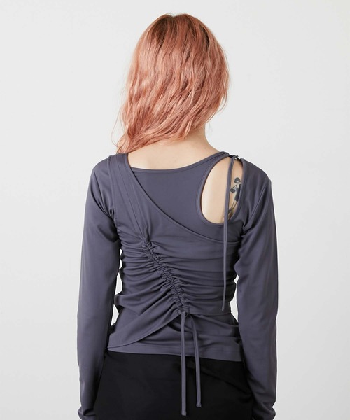 led.tokyo(レッドトウキョウ)の「【led.tokyo】bustier set tops/ビスチェセットアップ(キャミソール・レディース・チャコールグレー/ブラック/ブラウン・FREE)」の22枚目の写真